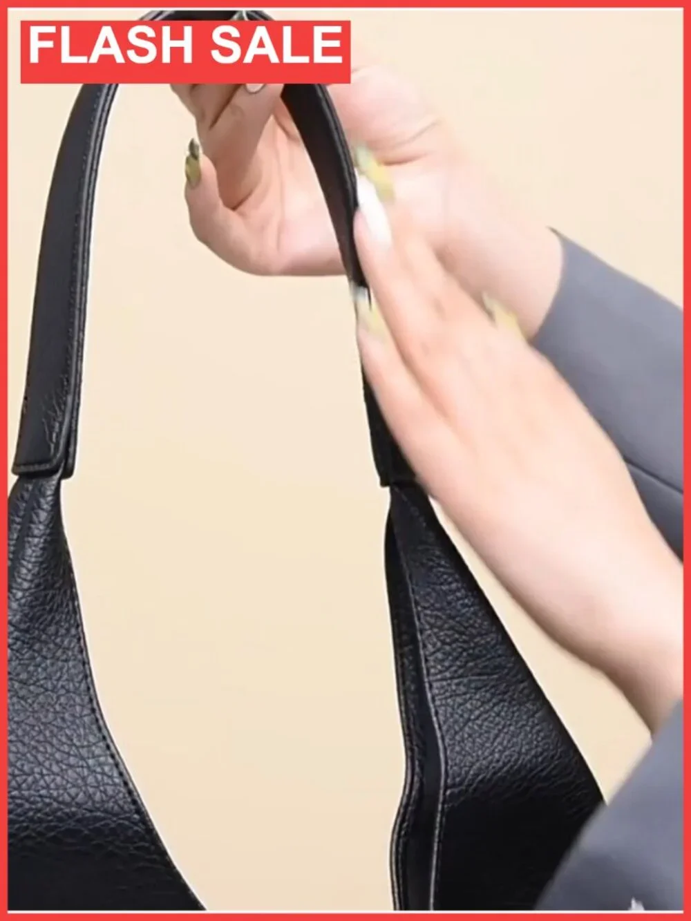PU Leather Hobo Shoulder Bag Slouchy Purse Everyday Women